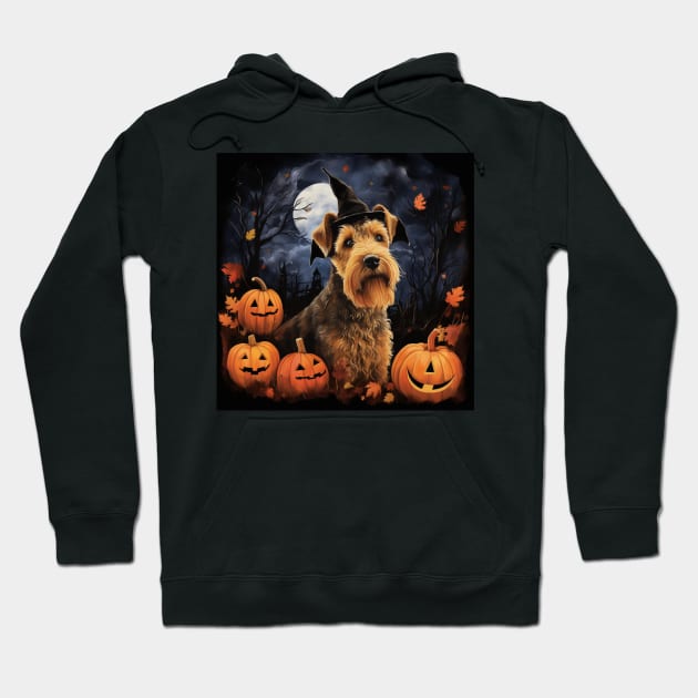 Halloween Lakeland terrier painting Hoodie by NatashaCuteShop